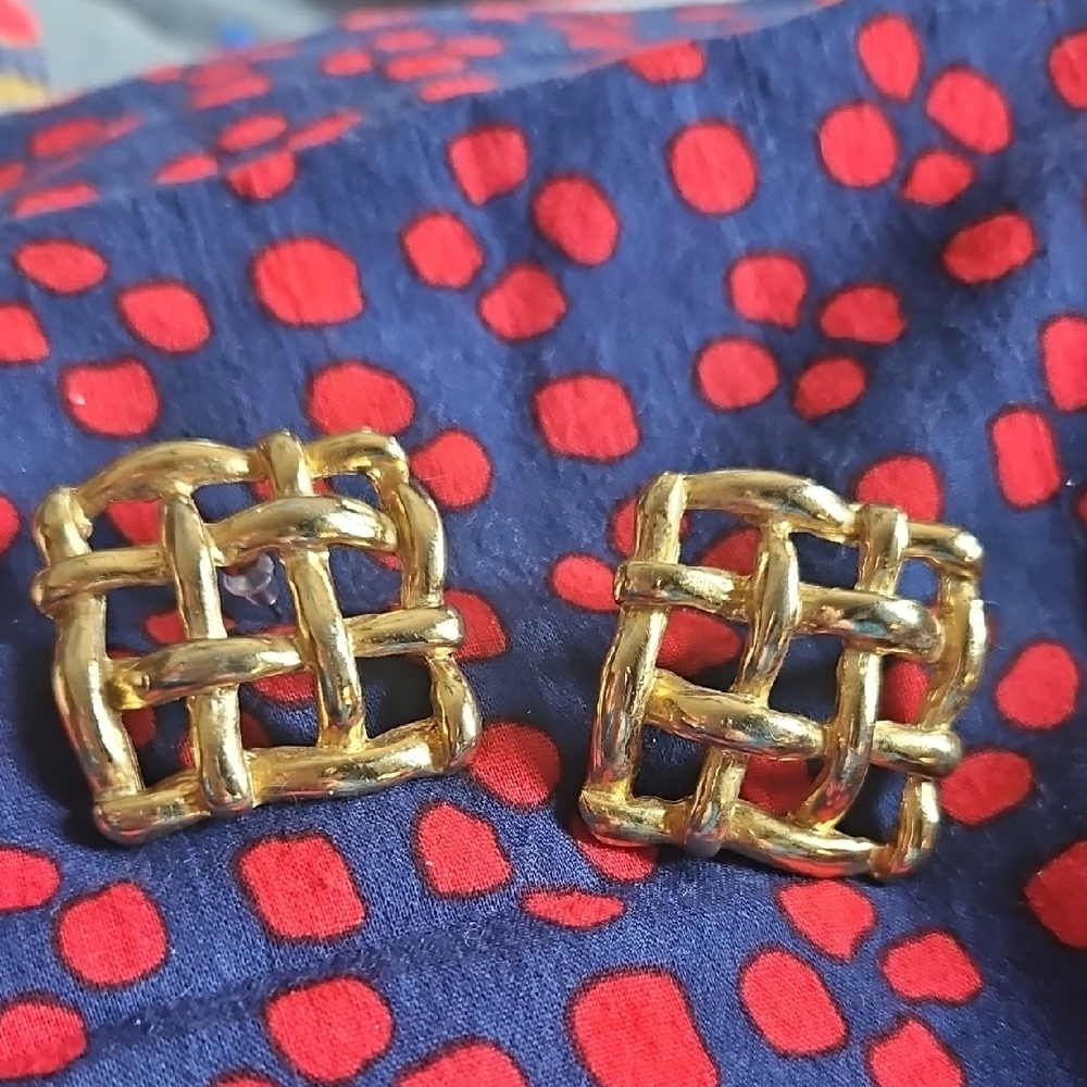 Gold Woven Earrings